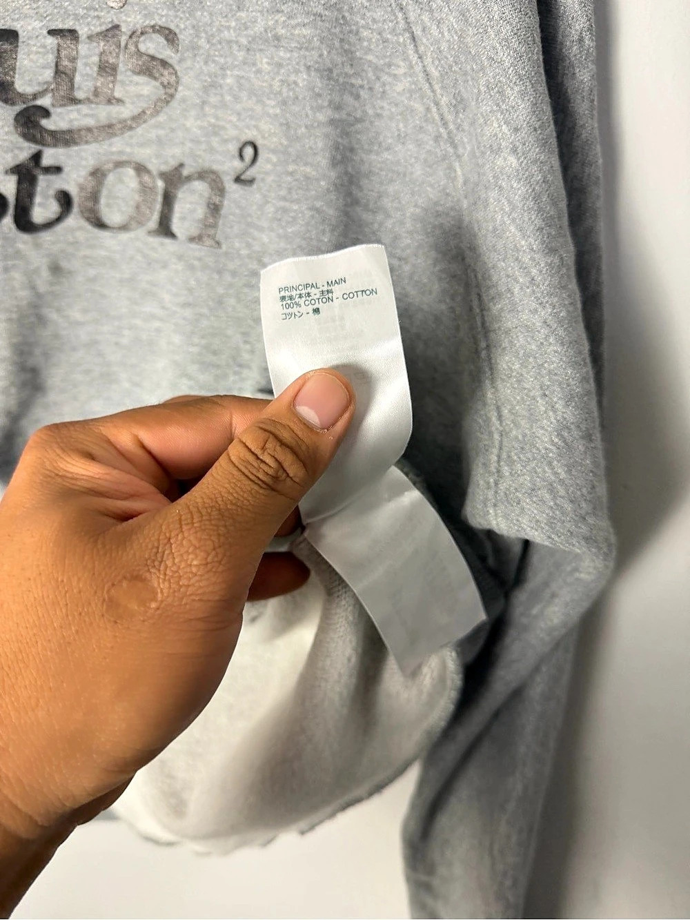Louis Vuitton x Nigo Squared LV Sweatshirt Gray Medium - Picture 9 of 10